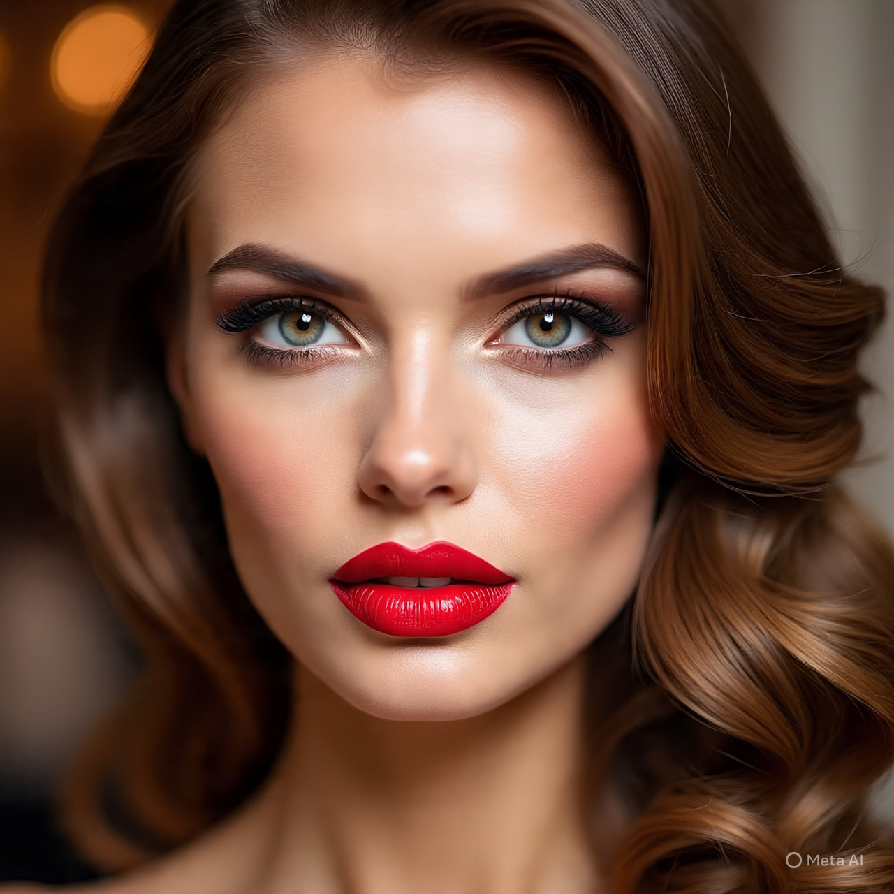 Shiny glossy berry-red lips showcasing a stunning summer lip makeup trend**